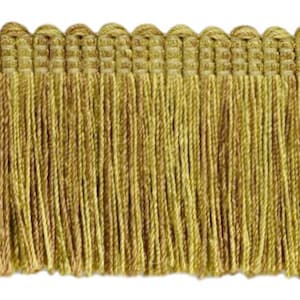 2" (5cm) long Brush Fringe Trim (0200ELB), Golden Beige Multicolor #EL15 (Gold Beige, Dark Gold) Sold By The Yard (36"/3 ft/0.9m)