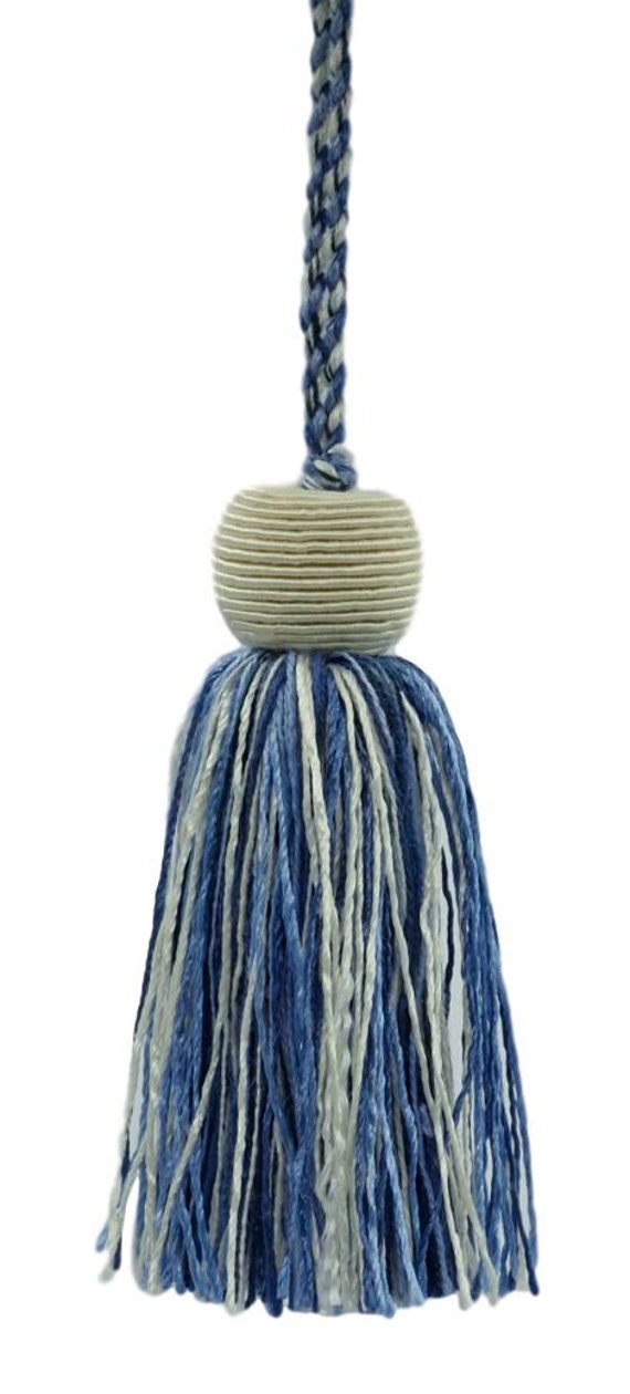 Decorative 4 Inch Tassel / Light Blue French Blue White / - Etsy