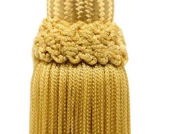 DÉCOPRO Decorative Silky 5" (12.5cm) Key Tassel, 5" (12.5cm) Loop# SKT, Antique Gold #C4 (Dark Yellow Gold) Sold Individually