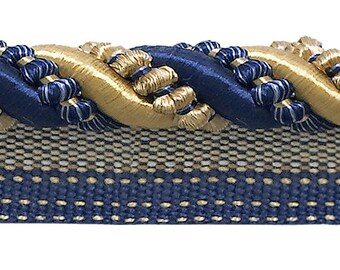 Cordoncino Decorativo Oro E Blu Navy 9,5 Metri – Perfetto Per Natale, Tende E Progetti Fai Da Te