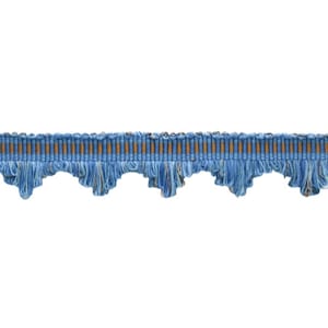 1 3/4&quot; long (4cm) Scalloped Fringe Trim (SFRW0175) #VL09 (Sky Blue,Chocolate Brown,Cobalt Blue) Sold By The Yard,36&quot;/3 ft/0.9m