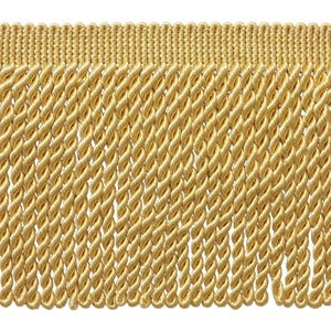 DÉCOPRO 6" (15cm) Decorative Bullion Fringe Trim, Traditional Satiny Finish # BFS6 Light Gold #B7 5 Yards (15 ft/4.5m)