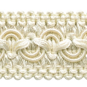 1&quot; (2.5cm) Solid Wide Gimp Braid Trim (0100SG), Off White #26 (Ivory Off White) Sold By The Yard (36&quot;/3 ft/0.9m)