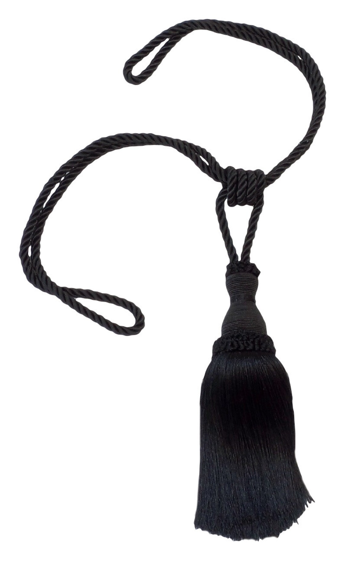 Elegant Black Curtain & Drapery Tassel Tieback / 8 Inch Etsy