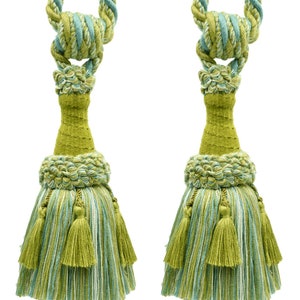 thumbnail image 2 of Conso Curtain V Tieback – 20" Spread, 3 Tassels, 9 Bright Colors, Made In USA 2 of 2