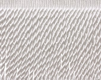 DÉCOPRO 6" decoratieve franjes, traditionele satijnachtige afwerking # BFS6, puur wit # A1 (helder wit) Verkocht op maat gesneden (36"/3 ft/0,9 m)