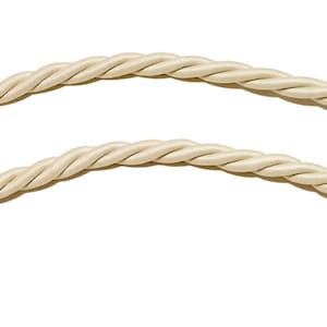 May include: Two cream-colored rope tiebacks with a twisted design and a loop at each end.