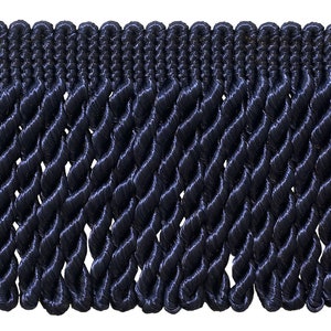 5 Yard Value Pack of Veranda Collection 3.5 Inch Tassel Fringe Trim -  Black, Style# VTF035, Color: Black Charcoal - VNT30 (4.5M / 15 Ft)