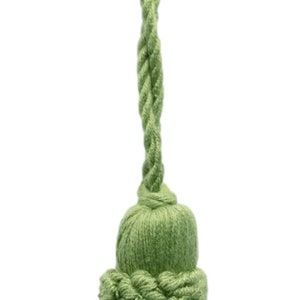 3" (7.5cm) Elegant Crown Tassel with 4 1/2" (11cm) Loop|Craft Tassel (CT03EMP) Citron Green Solid #L60 (Dark Yellow Green) Sold Individually