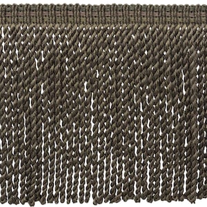 6&quot; (15cm) long  Fancy Knitted Bullion Fringe Trim (BFV6), Umber Brown Multicolor #VNT27 (Dark Brown) Sold By The Yard (36&quot;/3 ft/0.9m)