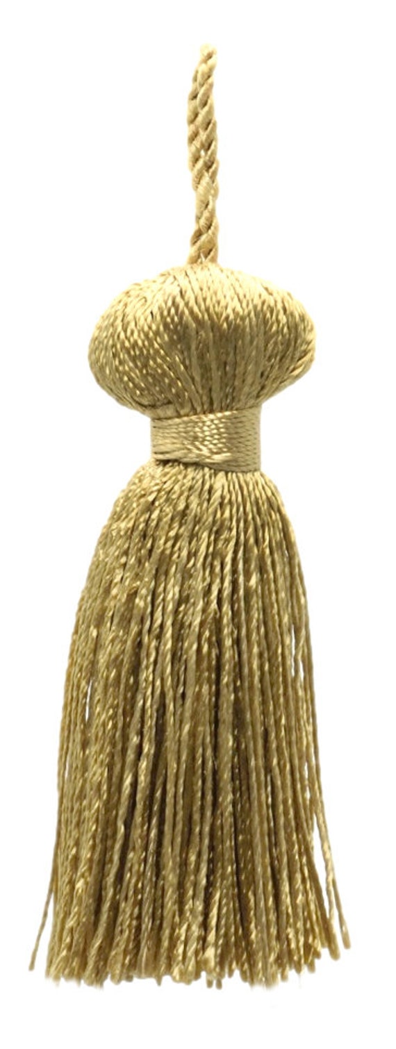 D??COPRO Cream Ivory Tassels - 3 Inch Chainette With 1 Inch Loop, Set Of 12