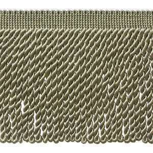 DÉCOPRO 6" (15cm) Decorative Bullion Fringe Trim, Traditional Satiny Finish # BFS6, Dark Grey Green #G15, Sold By The Yard (36"/3 ft/0.9m)