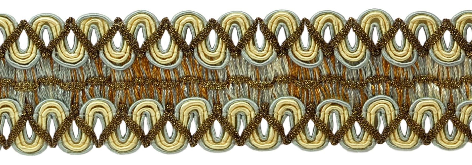 1 Inch Vintage Velvet Ribbon Trim – Rust Medley Multicolor #07H (Copper & Olive Green) – Sold By The Yard For DIY Decor & Crafting