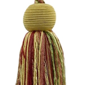 Decorative Tassel (VTS), Carnation Pink Multicolor #VNT8 (Rose Pink, Light Beige, Sage Green) Sold Individually