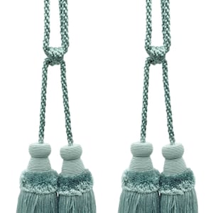 DÉCOPRO Curtain and Drapery Double Tassel Tieback, Tassel Length 3&quot; (7.5cm), Spread 36&quot; (91cm) # TBPLUSH3DBL #M43 Set of 2