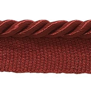 DÉCOPRO 3/16&quot; (0.5cm) Twisted Rope Cord with Lip | Cord Trim # 0316S, Cherry Red #E13 (Dark Crimson Red) Sold By The Yard (36&quot;/3 ft/0.9m)