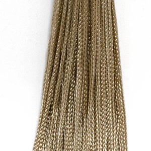 Set of 10 Sandstone Light Beige, Woven Head Chaintte Tassel, 5.5 Inch Long with 2 Inch Loop, Basic Trim Collection #BH055 Color A10