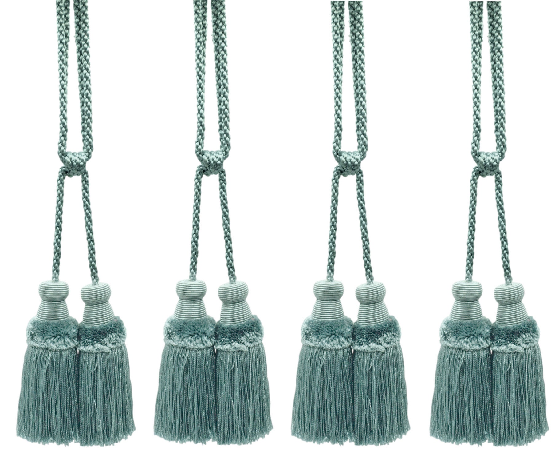 DÉCOPRO Chainette Tassel Tiebacks – Dark Navy Blue – Style STB – Set Of 2