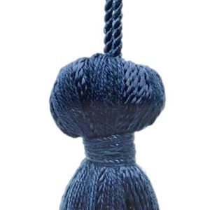 3&quot; (7.5cm) Small Bell Tassel with 1&quot; Loop | Decorative Craft Tassel (BT3-CR), Navy Blue Solid #J3 (Dark Blue), Sold Individually
