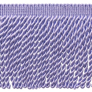 DÉCOPRO 6" (15cm) Decorative Bullion Fringe Trim, Traditional Satiny Finish # BFS6 Vibrant Lilac Purple #D7D1 5 Yards (15 ft/4.5m)