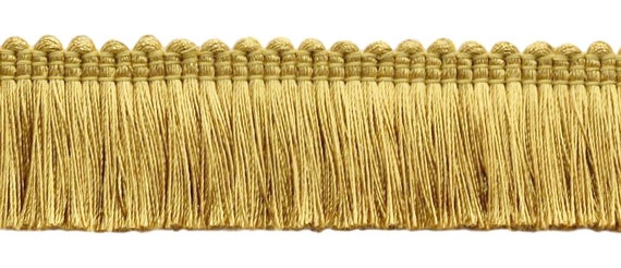 3 (7.5cm) Basic Trim Collection Thin Bullion Fringe Trim with Decorative  Knitted Gimp Header (Style# BFT3), Sold By The Yard (36/3 ft/0.9m)