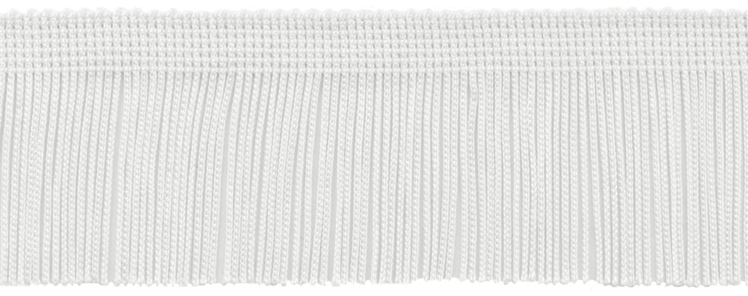 Fransenbordüre Aus Kette, 5 Cm Lang, Reinweiß - Für Kleidung & Deko, Pro Yard (0,9 M)