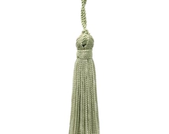3" (7.5cm) Basic Chainette Tassel | Craft Tassel (RT03), Beige Green #L47 (Beige Olive Green) Set of 10