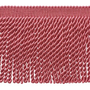 DÉCOPRO 6" (15cm) Decorative Bullion Fringe Trim, Traditional Satiny Finish # BFS6 Dusty Rose Pink #K13 27 Yards (82 ft/25m)