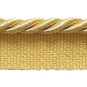 DÉCOPRO 3/16&quot; (0.5cm) Twisted Rope Cord with Lip | Cord Trim # 0316S, Light Gold #B7 (Light Yellow Gold) Sold By The Yard (36&quot;/3 ft/0.9m)