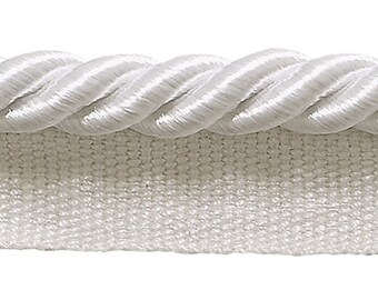 Style# 0038S Color DecoPro 10 Yard Value Pack of Large 3//8 Basic Trim Lip Cord A1 WHITE