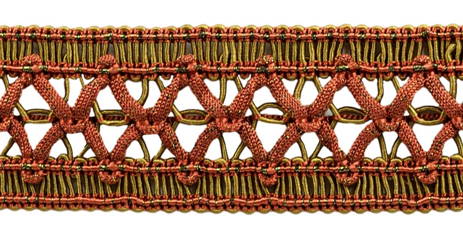 thumbnail image 2 of 9 Yard Value Pack Of Large 7/16 Inch Copper Bronze Gold, Noblesse Collection Lip Cord Style#0716H Color: English Toffee - 08 (27 Ft / 8 Meters 2 of 10