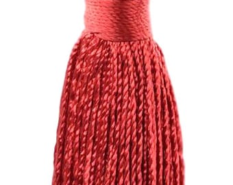 Decopro Set of 10 Red Chainette Tassel, 3 inch Long with 1 inch Loop, Basic Trim Collection Style#RT03 Color: Red - E13