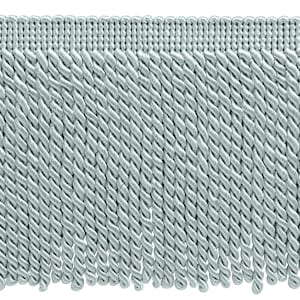 DÉCOPRO 6" (15cm) Decorative Bullion Fringe Trim, Traditional Satiny Finish # BFS6 Cool Grey #79 5 Yards (15 ft/4.5m)