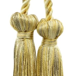 Fermatende e fermatende DÉCOPRO, 7,5 cm (3"), 68,5 cm (27") # CCT, Miele #PR07 (Oro chiaro, Oro giallo, Beige chiaro) Set di 4