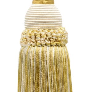 DÉCOPRO 12,5 cm (5 po.), passant 3 1/2 po. (8,5 cm), # IKTJ, beige ivoire, or # 2523 (or jaune, blanc ivoire, beige clair) Vendu individuellement