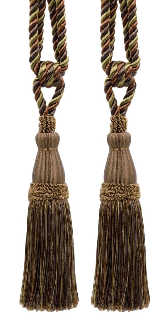 D??COPRO Chainette Tassels - 3 Inch Craft Tassels In Hazel Brown (Set Of 12)