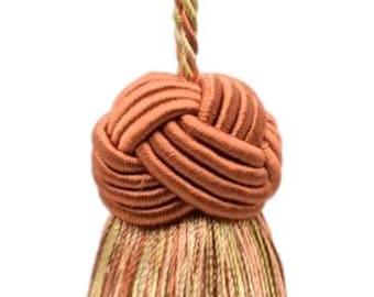 4 1/2" (11cm) Key Tassel, 4" (10cm) Loop with Turkish Head Design (Style# BTS045) #6122 Sold Individually