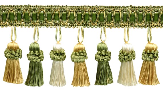 Decopro Frangia Bullion 15 Cm – Colore PR23 Tuxedo – Venduta Al Metro – Per Tende, Cuscini E Arredamento