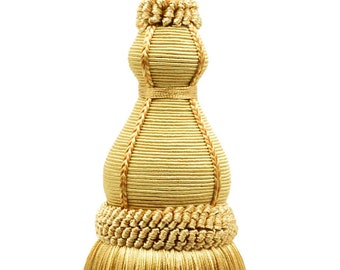 DÉCOPRO Tassel Tieback, Tassel Length 12" (30.5cm), Spread 30" (76cm) # TBH15 #4875 (Dark Gold, Yellow Gold) Sold Individually