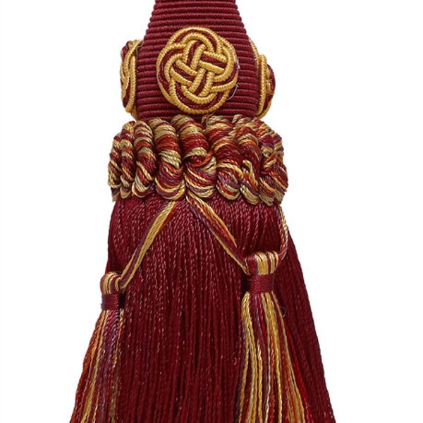 Elegant 6" (15cm) Key Tassel, 4" (10cm) Loop accented with Rosette and Tassels (Style# BKT) #5716 Sold Individually