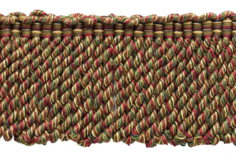 Camel Brown Color Tuscan Black Branch Green Mocha Bullion Fringe Trim Style BFDK3 11829 Brown 3 Inch Long Claret
