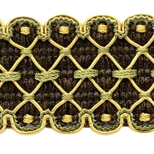 10 Yard Value Pack / Mocha Brown, Olive Green, Gold / 1.5&quot; / Style# 0150ARG Color: AR04 - Mocha Brown, Olive Green, Gold