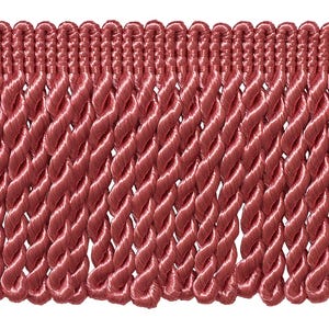 DÉCOPRO 3&quot; (7.5cm) Basic Trim Bullion Fringe Trim # BFS3 Dusty Rose Pink #K13 (Light Rose Pink) Sold By The Yard (36&quot;/3 ft/0.9m)