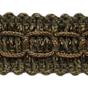 24 Yard Package / 7/8 inch Graceful Gimp Braid / Style# 0078SGC Color: Mocha Brown - E18 (72 Ft / 21.9M)