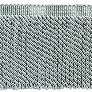 DÉCOPRO 6" (15cm) Decorative Bullion Fringe Trim, Traditional Satiny Finish # BFS6, Silver Grey #049 (Grey Silver) 4.5 Yards (13.5 ft/4m)