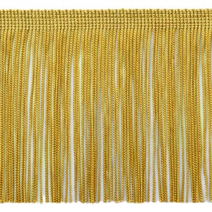 DÉCOPRO 4&quot; (10cm) Chainette Fringe Trim # CF04, Antique Gold #C4 (Dark Yellow Gold) Sold By The Yard (36&quot;/3 ft/0.9m)