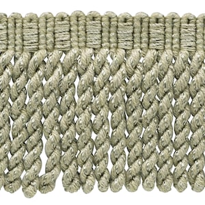 3 Inch Long / Dark Sand Knitted Bullion Fringe Trim / Style# BFSCR3 / Color A8 - Antique Brass / Sold By the Yard
