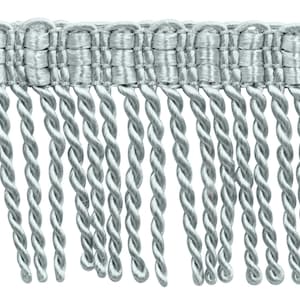 2&quot; (5cm) Basic Trim Collection Thin Bullion Fringe Trim (Style# BFT2), Cool Grey #79 (Light Grey) 5 Yards (15 ft/4.5m)