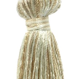 DÉCOPRO 3&quot; (7.5cm) Bell Tassel, 1&quot; (2.5cm) Loop | Craft Tassel BT3 Shell Ivory PR01 (White Ivory, White Gold, Light Beige) Sold Individually