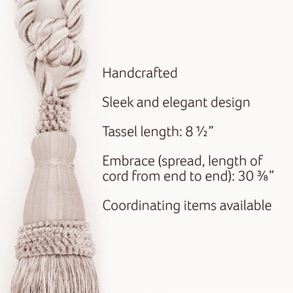 5 colors to choose from! 23"spread with 4"tassel Curtain& Chair Tie-Back 